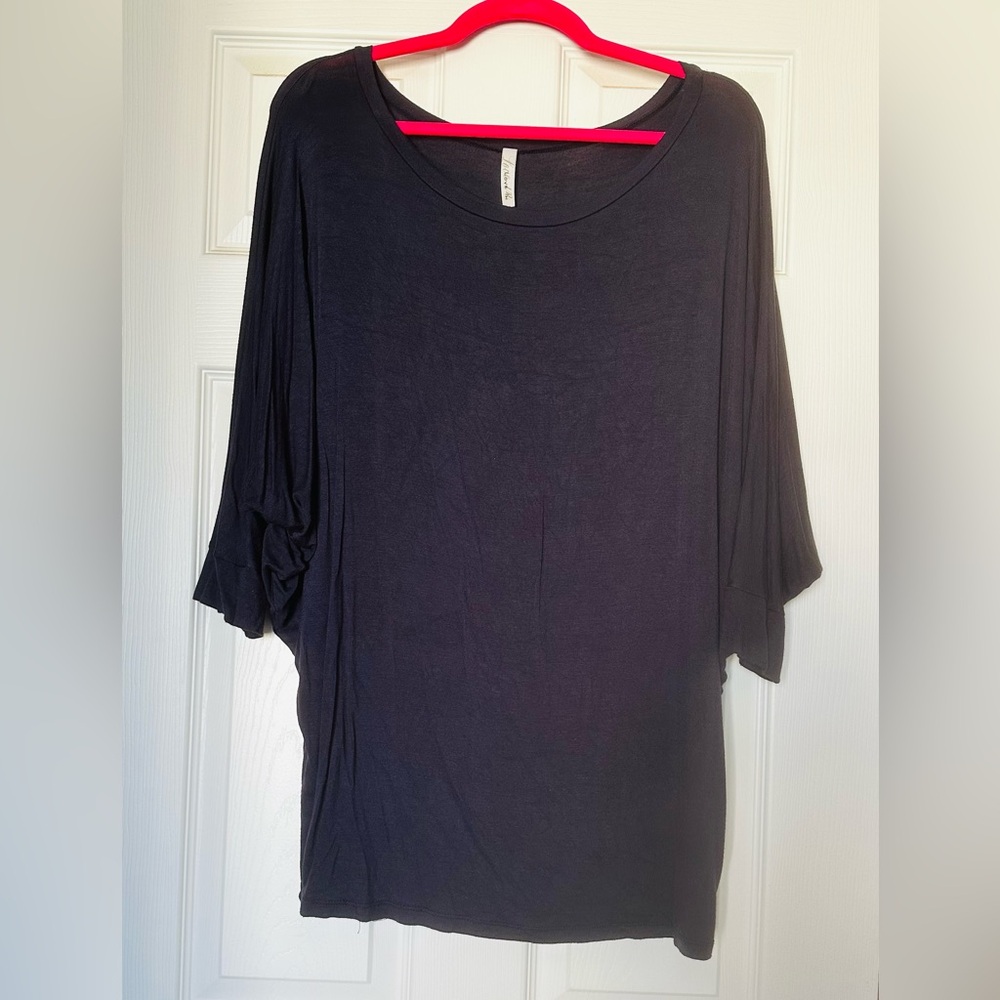 Love in Midnight Navy Blue Tunic Top